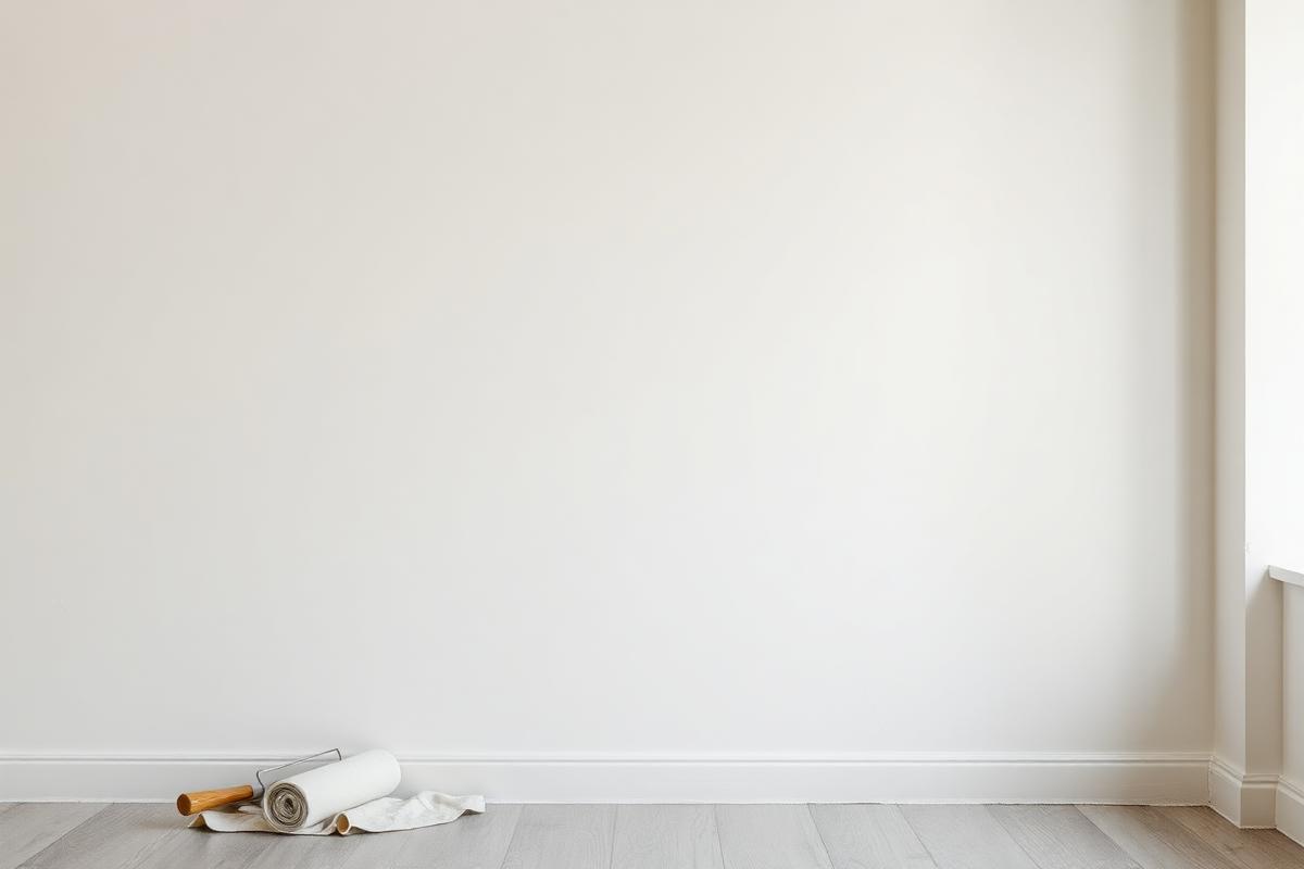 Finished wall after a repair, painted and blended with no sign of the original damage